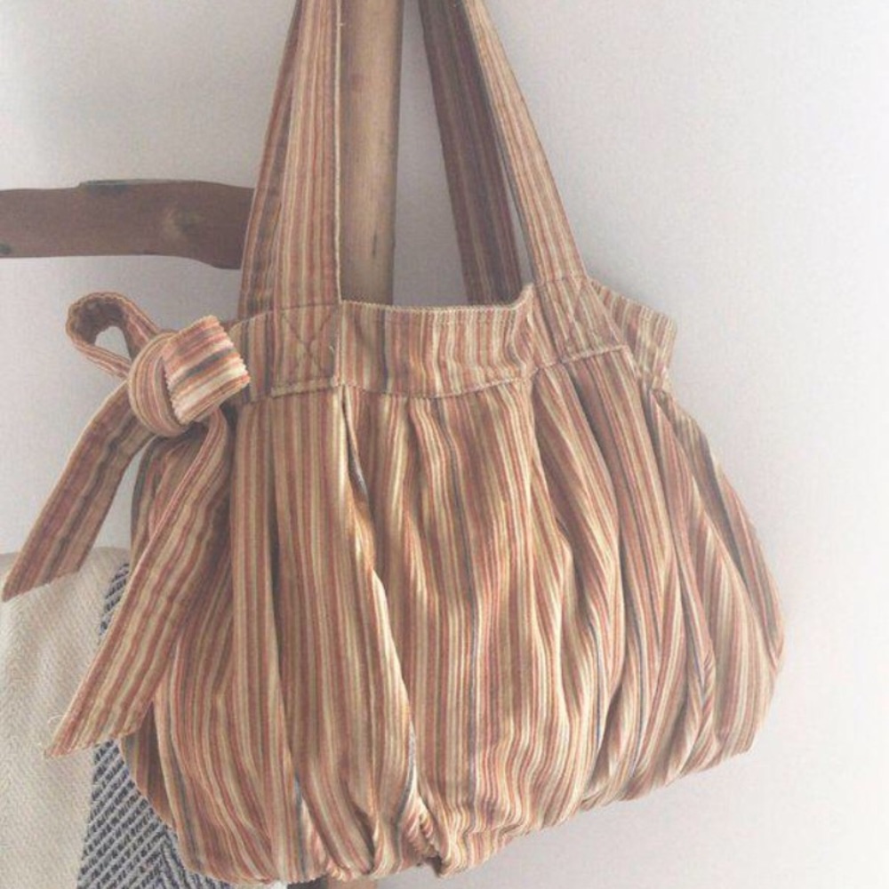 Stripped BoHo Tote Bag